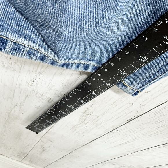 Oak Fort Pants Women Size 25 Light Wash Denim High Rise Straight Mom Jeans Basic - Picture 5 of 6